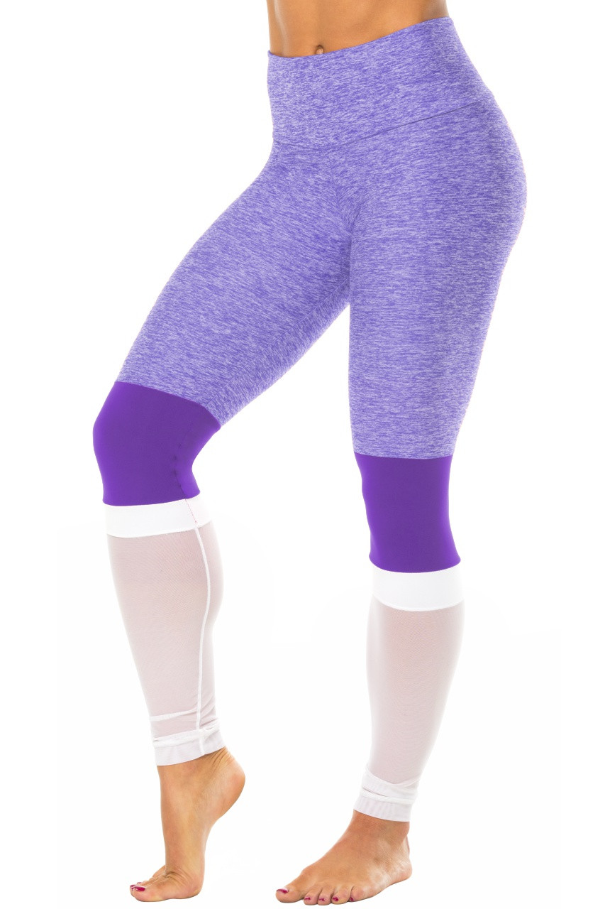 High Waist Cuff Leggings - Supplex Accent on Butter - Rogiani Inc