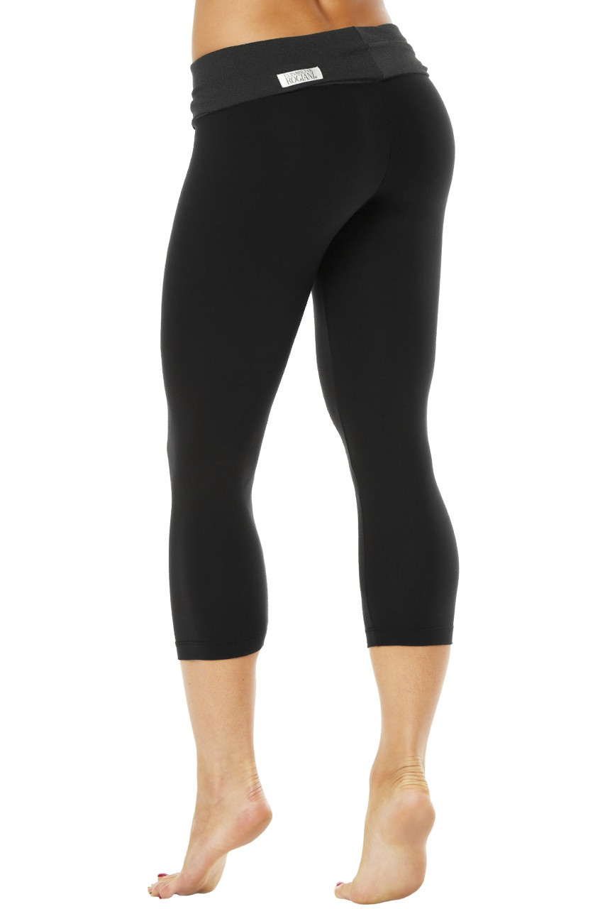 Stretch cotton leggings with pockets for women