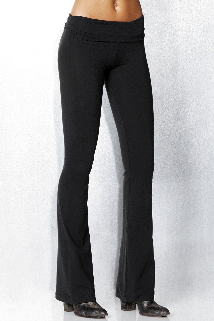 Rolldown Leggings - Final Sale - Stretch Cotton - Black Accent on Dark Grey  - S & M - Regular Inseam - Rogiani Inc