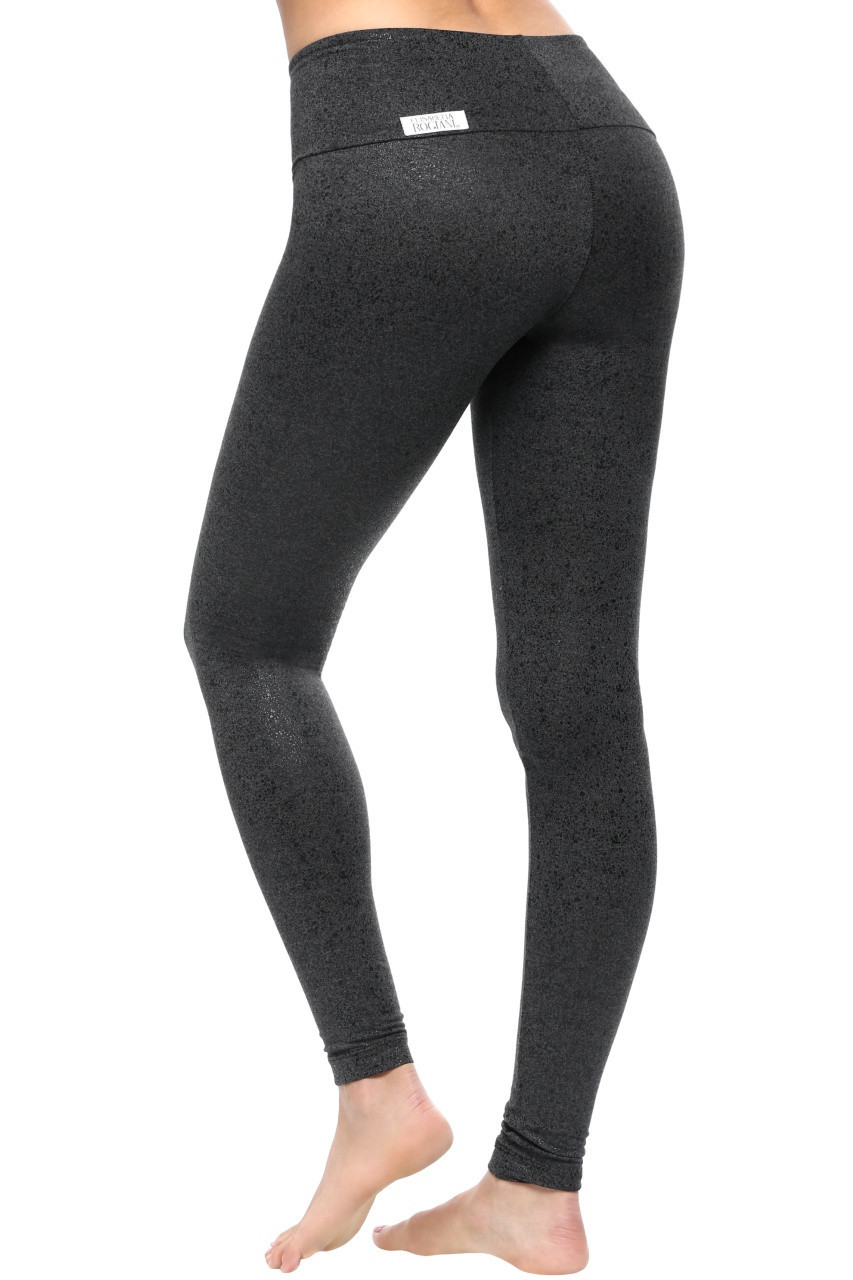 Rogi High Waist 7/8 Leggings - Final Sale - Supplex Dark Red on Supplex  Black- XS - Rogiani Inc