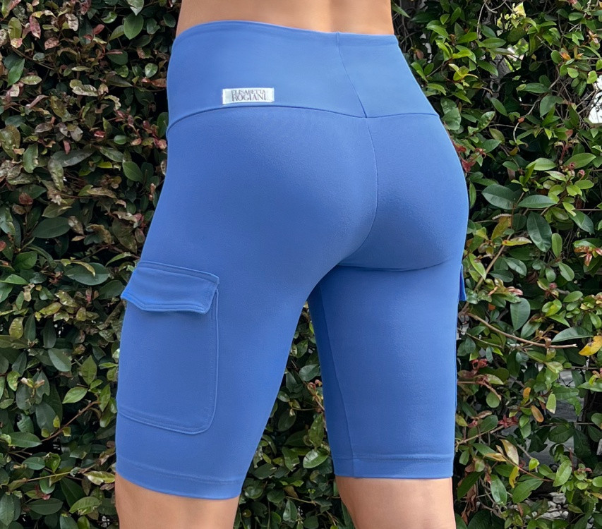 High Waist Cargo Bike Shorts - Supplex - Rogiani Inc