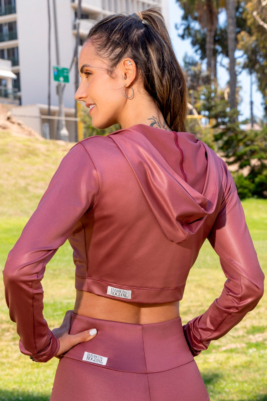 Astra Cropped Hoodie - Wet Egyptian - Rogiani Inc