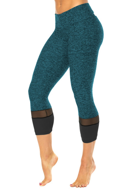 Toto Sport Band 3/4 Leggings - Mesh & Supplex Accent on Butter