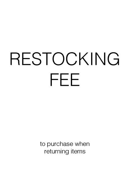 Restocking Fee
