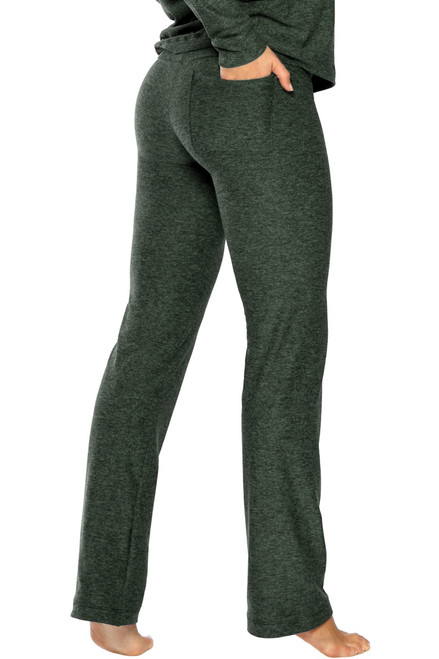 Gwenyth Straight Leg Pants w/Pocket - Stretch Velvet