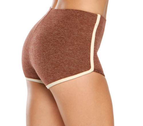 High Waist Retro Shorts- Supplex Accent on Double Weight Butter