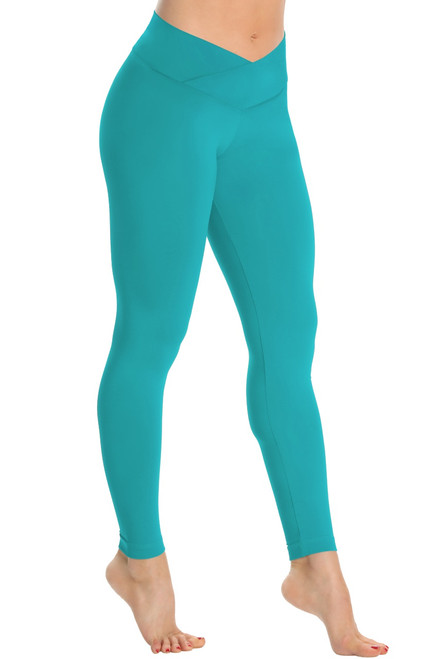 V-Wrap High Waist Leggings - Supplex