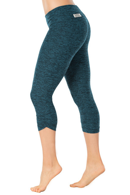 Sport Band Side Gather 3/4 Leggings - Butter