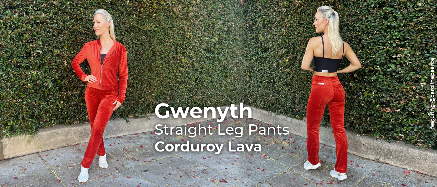 Gwenyth Straight Leg Pants w/Pocket - Stretch Velvet