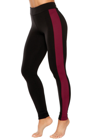 Shosho Maroon Leggings With Mesh and Ribbon Style Detail on Legs Size XL -  $13 - From Brittany