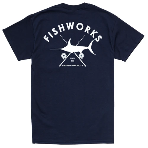 Swords & Rods Pocket Tee - Navy