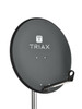 Triax TDS 80A RAL Steel 80cm Dark Grey Satellite Dish With Pole Mount