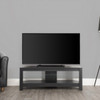 Techlife CA115BO+ Calibre 1.15m Black Oak Rustic Oak Effect 55" TV Stand & Glass Shelf