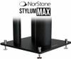 Pair Of Norstone Stylum MAX 60cm High Steel Speaker Stands In Black/Oak Or Black