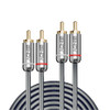 Lindy Dual Phono Audio Cable, Cromo Line 0.5, 1, 2, 3, 5 & 10m