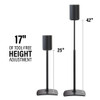 SANUS WSSE1A2 Height-Adjustable Speaker Stand for Sonos Era 100™ Black or White, Pair