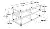 NorStone STABBL AV Black Lacquered Stand Ideal Hi-Fi Gear Or TV 1140mm
