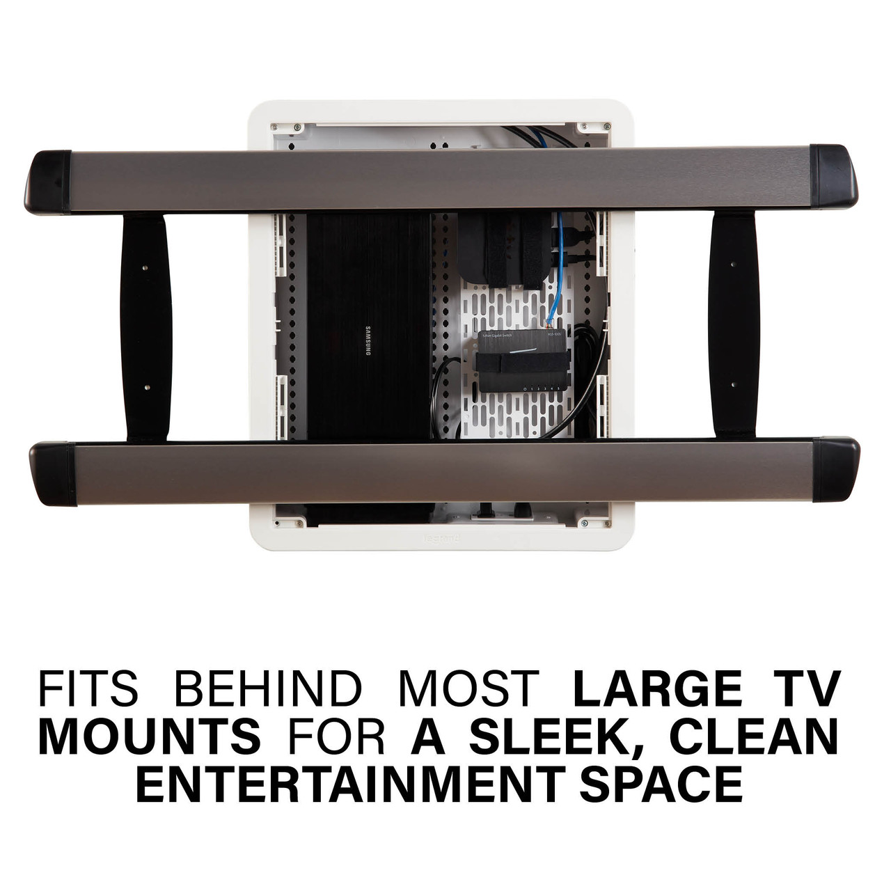 Sanus TV Media In-Wall Box W/ Power Supply Kit - 9 - White