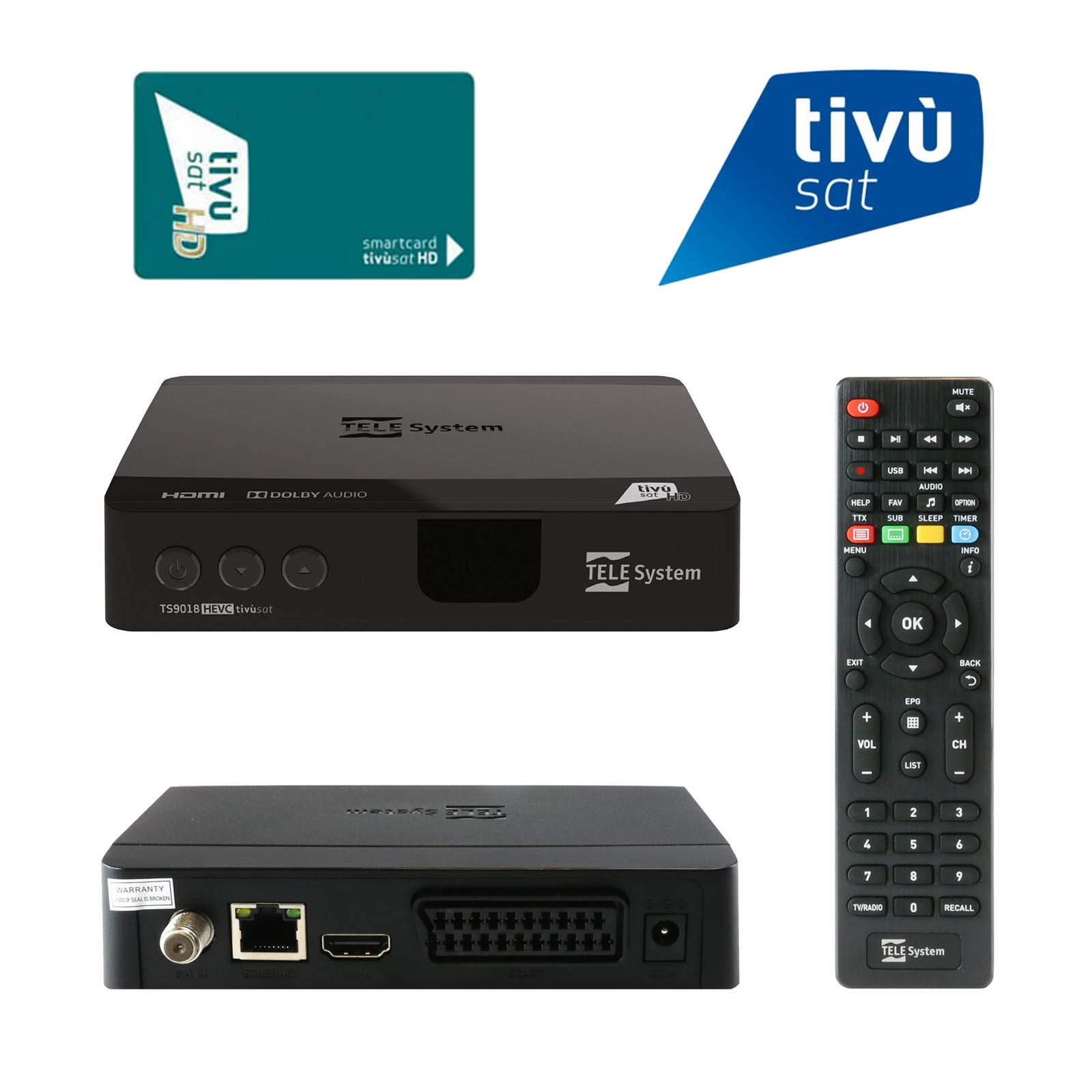 Fuba ODE 718 Tivusat Satellite Receiver + Activated Italian Tivusat Card