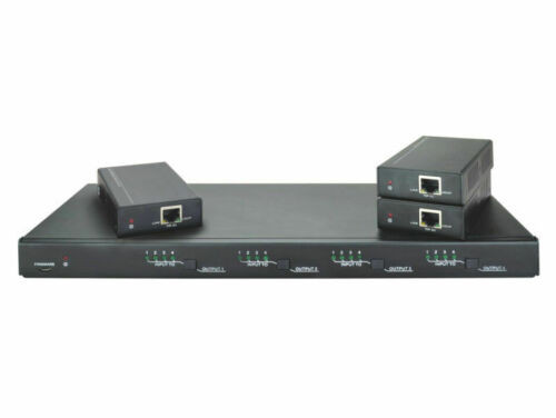 Triax HMX431 4K 4x4 HDMI Matrix Kit & 4 x Receivers (3 HDBaseT + 1 HDMI Outputs)