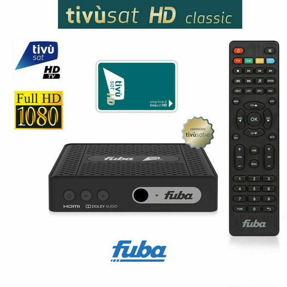 Fuba ODE 718 Tivusat Satellite Receiver + Activated Italian Tivusat Card