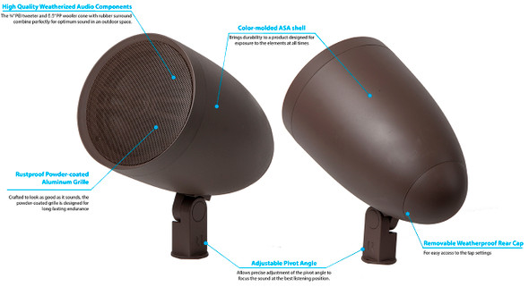 Russound AW6-LS-BR 6.5" Landscape Speaker
