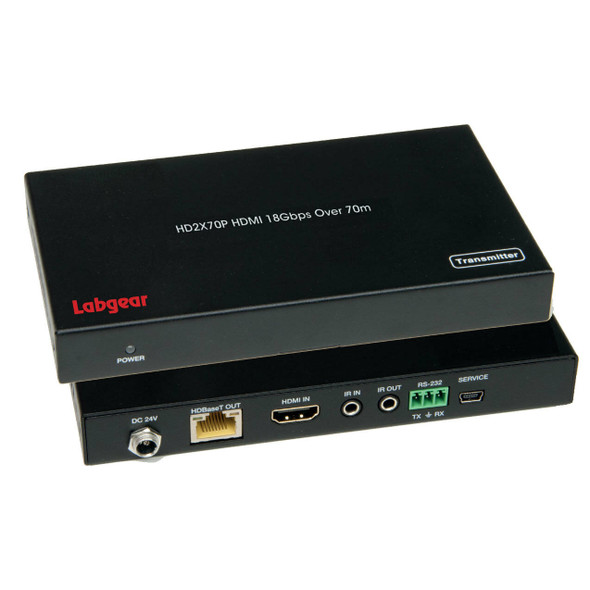 Labgear HD2X70P HDMI 4K 18Gbps HDR HDMI Extender Over Cat 5e/6