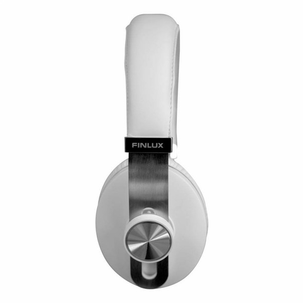 Finlux White Wireless Bluetooth Headphones 10 Hour Plackback 10 Meter Range