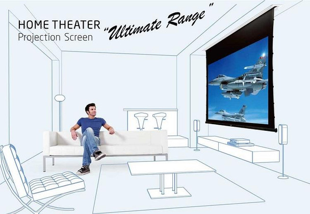 Sapphire SETC240WSF-ATR 2.4m 16:9 In Ceiling Tab Tensioned Projector Screen
