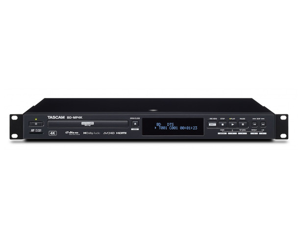 Tascam BD-MP4K Professional 4K UHD Blu-Ray Multimedia Player 4K / UHD 1U