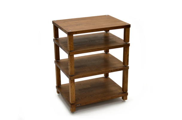Atacama Apollo Podium 6 HiFi Rack in a Dark Oak Finish