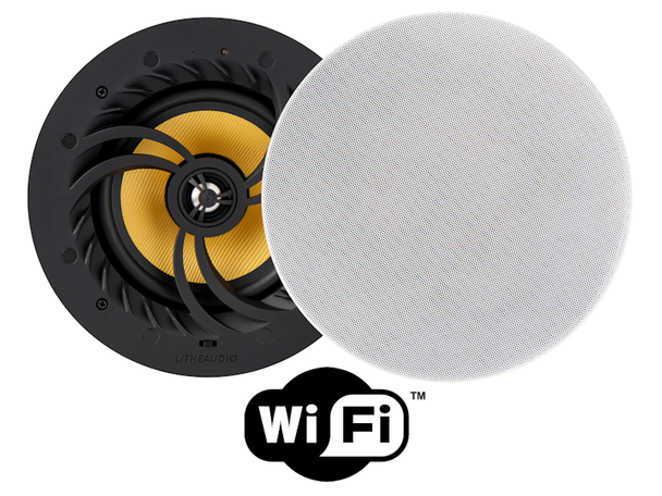Lithe Audio 06610 WiFi All-In-One Multi-Room AirPlay Ceiling Speaker Master & Slave Set - V2
