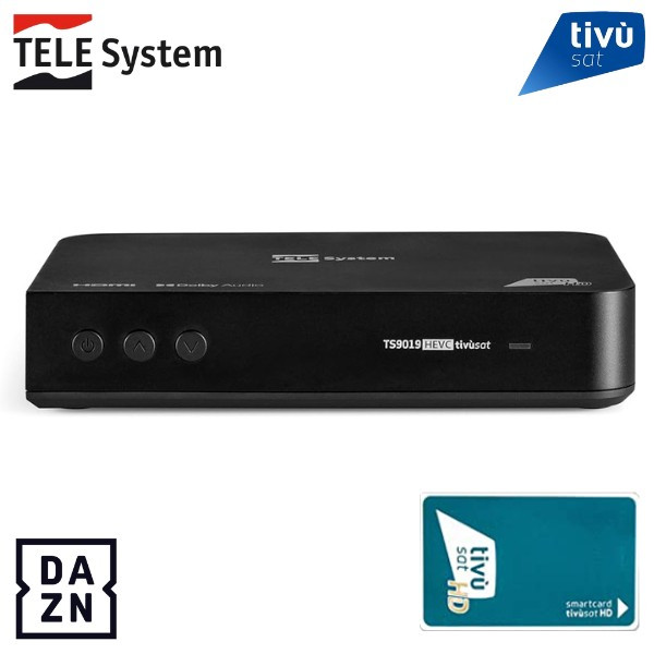 TeleSystem TS9019 HD Tivùsat Receiver and Activated Card USB PVR