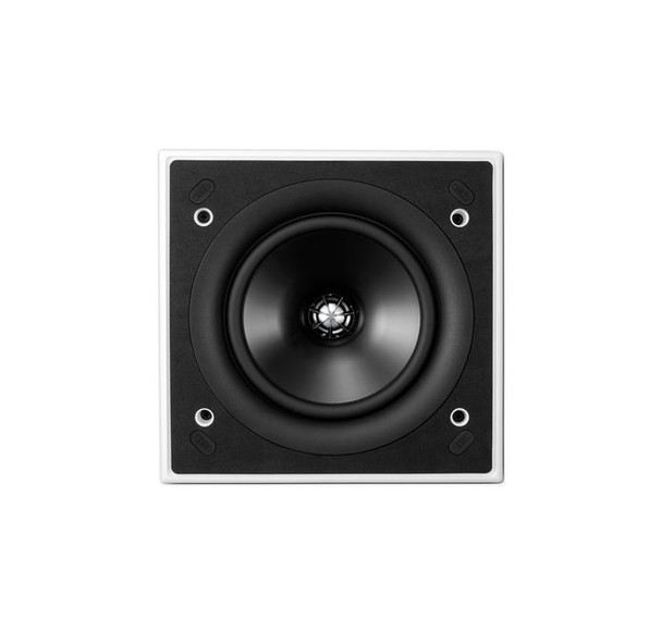 KEF CI160QS 160mm In Ceiling Flush Mounted Speaker, Ultra Thin Bezel, Sqaure, Each, White