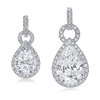 Portia CZ Pear with Halo of Pave Rounds Pendant
