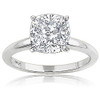 Cushion Cubic Zirconia Classic Solitaire Engagement Ring