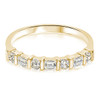 Baguette and Rounds Cubic Zirconia CZ Anniversary Band Ring