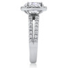 Amelie Round with Halo of Rounds Open Band Solitaire CZ Ring