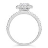 Amelie Round with Halo of Rounds Open Band Solitaire CZ Ring