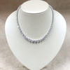 Graduated Round CZ Tennis Necklace 16-inches, 35.0 Ct TW