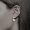 Skye Halo Pear Cubic Zirconia Drop Earrings