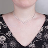 Vivienne Pointed "V" Cubic Zirconia Tennis Necklace, 5.0 Ct TW