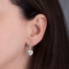 Seraphina Heart with Halo CZ Drop Earrings, 4.5 Ct TW
