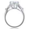 Marquise Cubic Zirconia Baguette Engagement Solitaire Ring