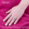 Asscher Cut CZ Double Baguette Solitaire Engagement Ring