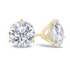 14K yellow gold cubic zirconia round martini stud earring