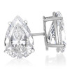 14K White Gold Cubic Zirconia Pear Stud Earrings