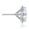 Margarita Halo Round CZ Stud Earrings