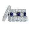 Asscher Prong Set Cubic Zirconia Eternity Band