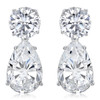 Arlene Round Top with Pear Dangle Drop Cubic Zirconia Earrings